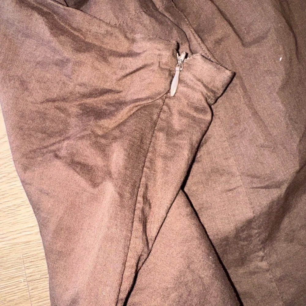 Nine West Boho A-Lined 100% Cotton Brown Embroidered Geometric Long Skirt Sz 2